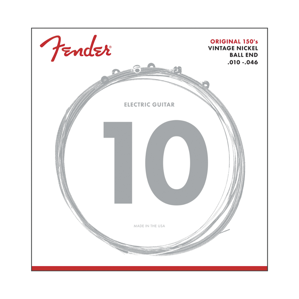 0730150406 150R SET DE CUERDAS P/ GUIT. ELECTRICA ORIGINAL PURE NICKEL 10-46 FENDER