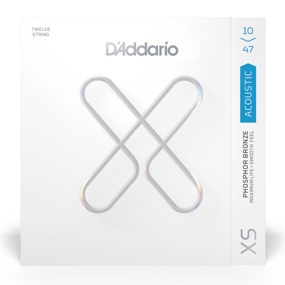 XSAPB1047-12 SET DE CUERDAS P/GUIT. ACUST. DE 12 CUERDAS METAL XS PHOS BRONZE LIGHT DADDARIO