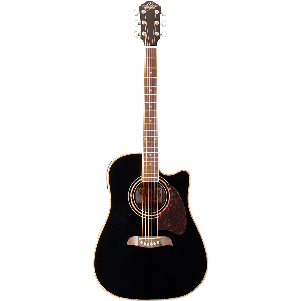 OG2CEB GUIT. ELECTROACUST. DE METAL DREADNOUGHT CATALPA BK OSCAR SCHMIDT