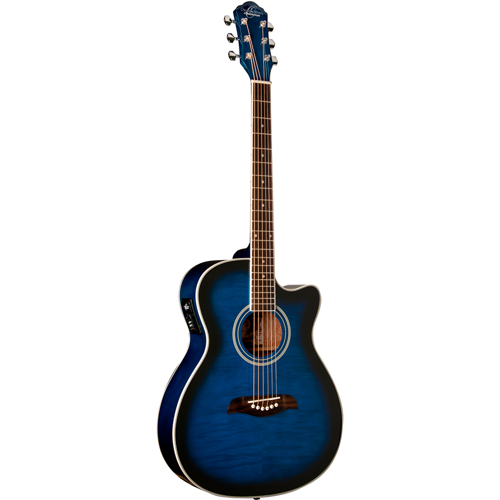 OACEFTBL GUIT. ELECTROACUST. DE METAL AUDITORIUM CATALPA BLUE OSCAR SCHMIDT