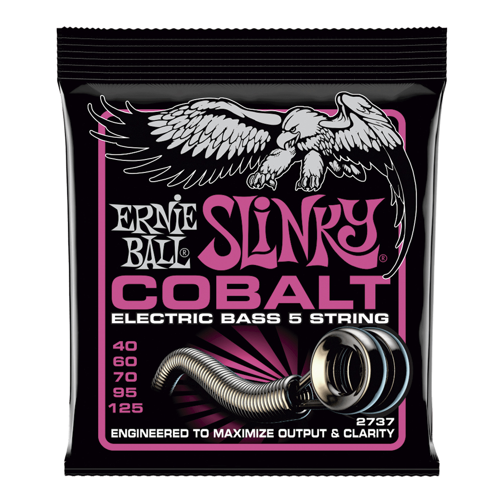 P02737 SET DE CUERDAS P/BAJO ELECT. 5 CUERDAS COBALT SLINKY 40-125 ERNIE BALL