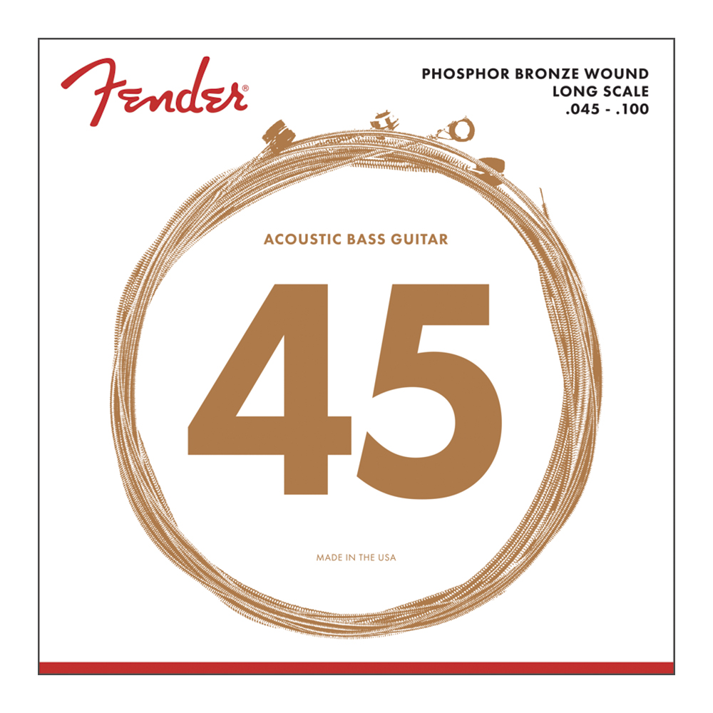 0738060400 LS8060 SET DE  CUERDAS P/BAJO ACUSTICO PHOS BRZ LONG SCALE 45-100 FENDER