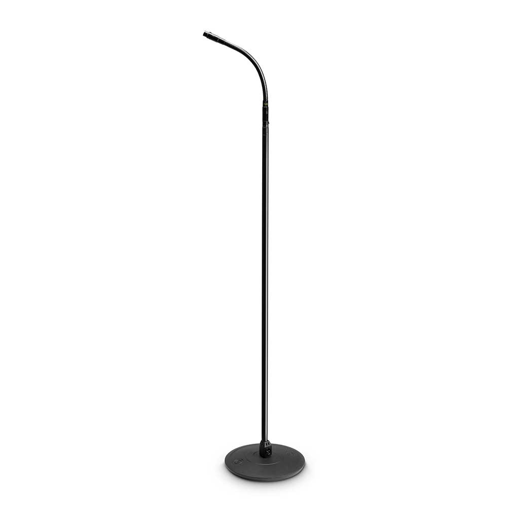 GMS23XLRB PEDESTAL P/MICROFONO DE BASE REDONDA C/CONECTOR XLR CUELLO GANSO GRAVITY STANDS