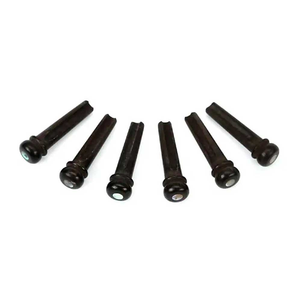 7251 SET DE PINES P/ CUERDAS EBONY C/ ABALON CRELICAM ORIGINAL TAYLOR GUITARS                       