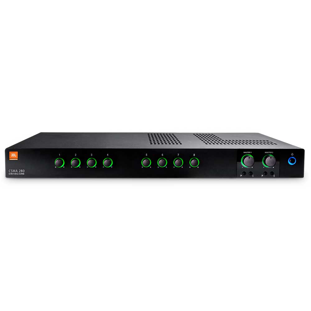 NCSMA280-U-US MIXER AMPLIFICADO 8 ENTRADAS 100V/70V 80WX2 8/4 OHM JBL                               