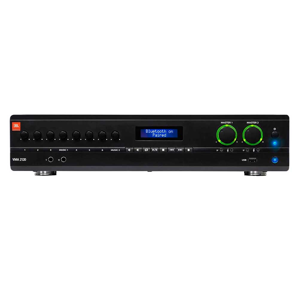 NVMA2120-0-US MIXER AMPLIFICADO 8 ENTRADAS 100V/70V 120WX2 8/4 OHM JBL                              