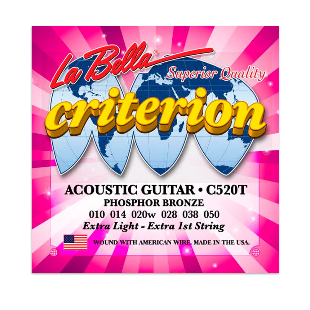 C520T JUEGO DE CUERDAS METAL P/GUITARRA ACUSTICA LA BELLA