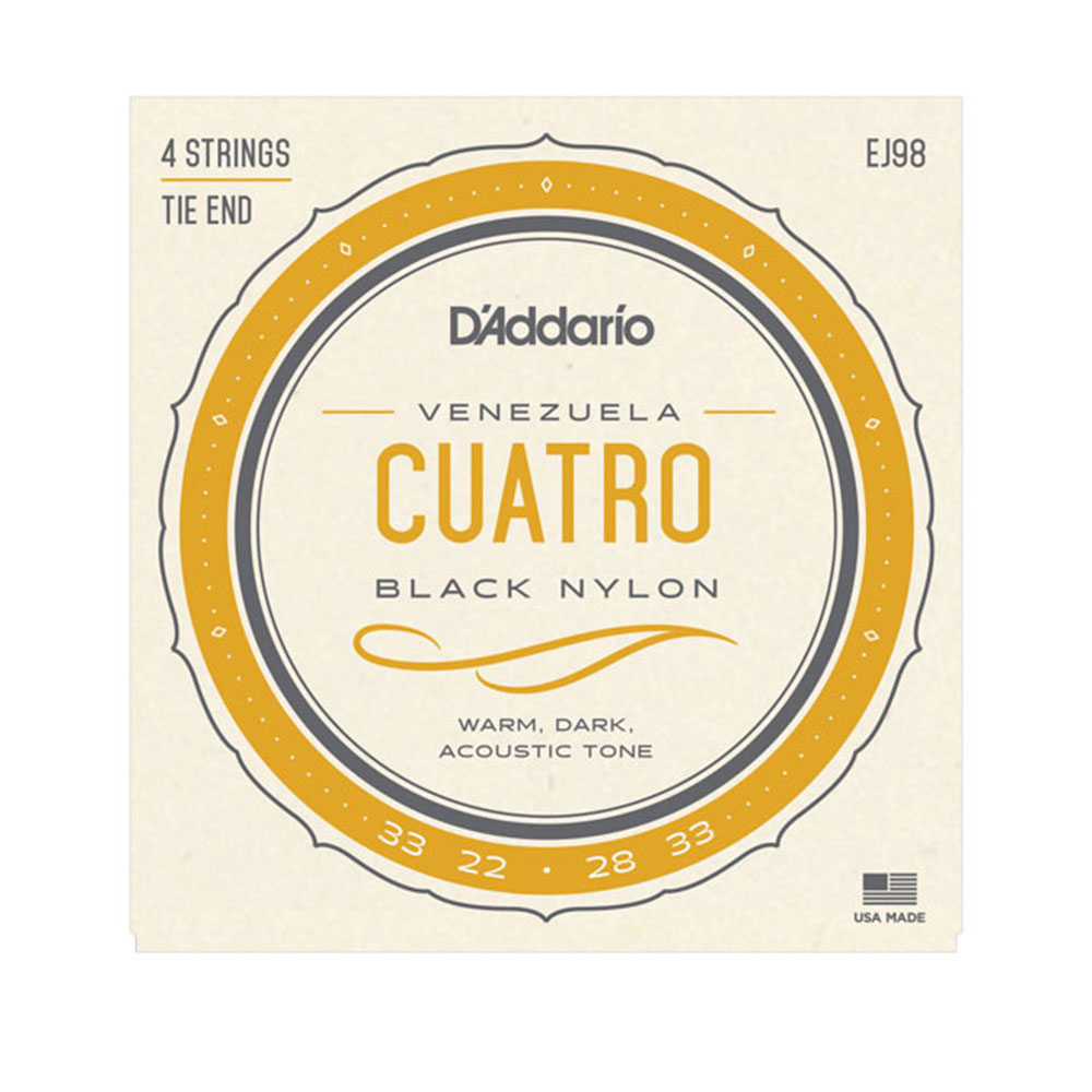 EJ98 JUEGO DE CUERDAS P/ CUATRO VENEZOLANO BLK DADDARIO