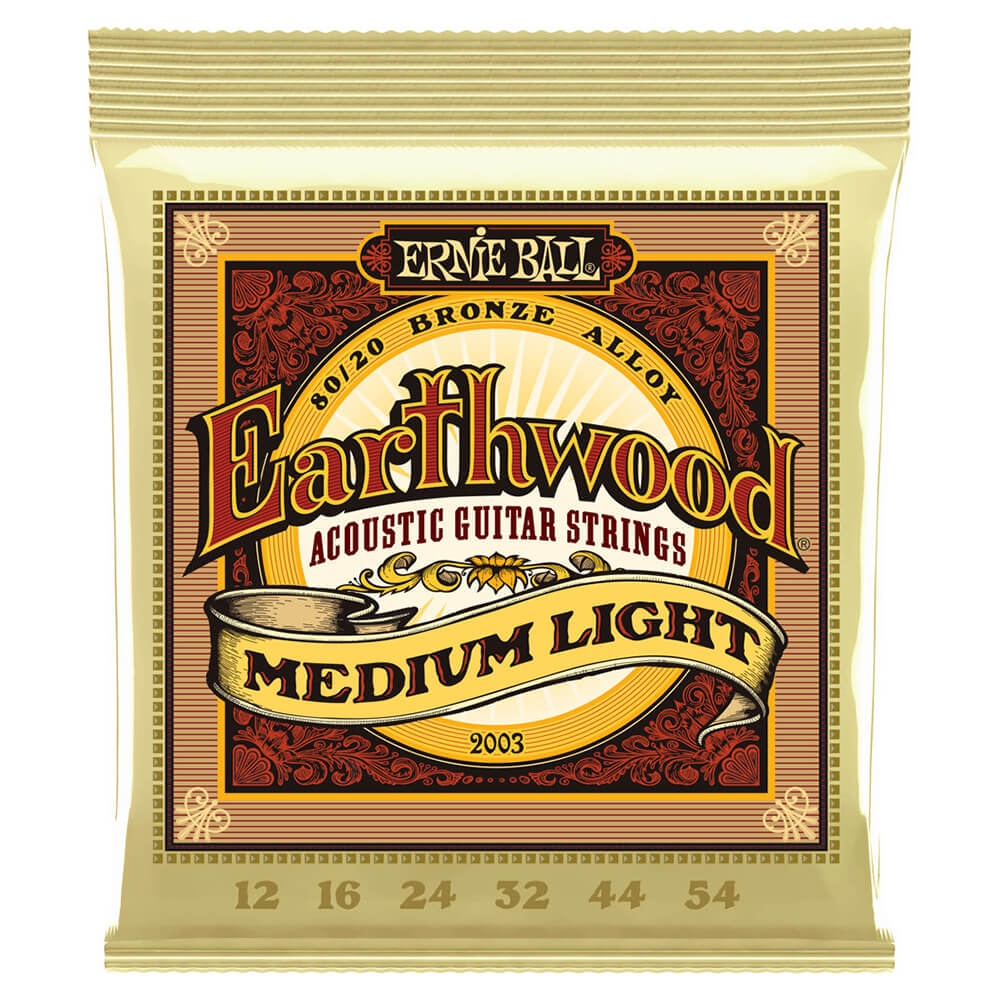 P02003 SET DE CUERDAS P/ GUIT. ACUST. DE METAL EARTHWOOD 80/20 MEDIUM LIGHT ERNIE BALL