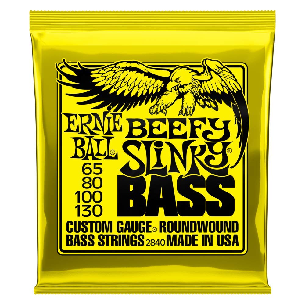P02840 SET DE CUERDAS P/BAJO ELECT. 4 CUERDAS BEEFY SLINKY 65/130 ERNIE BALL                        
