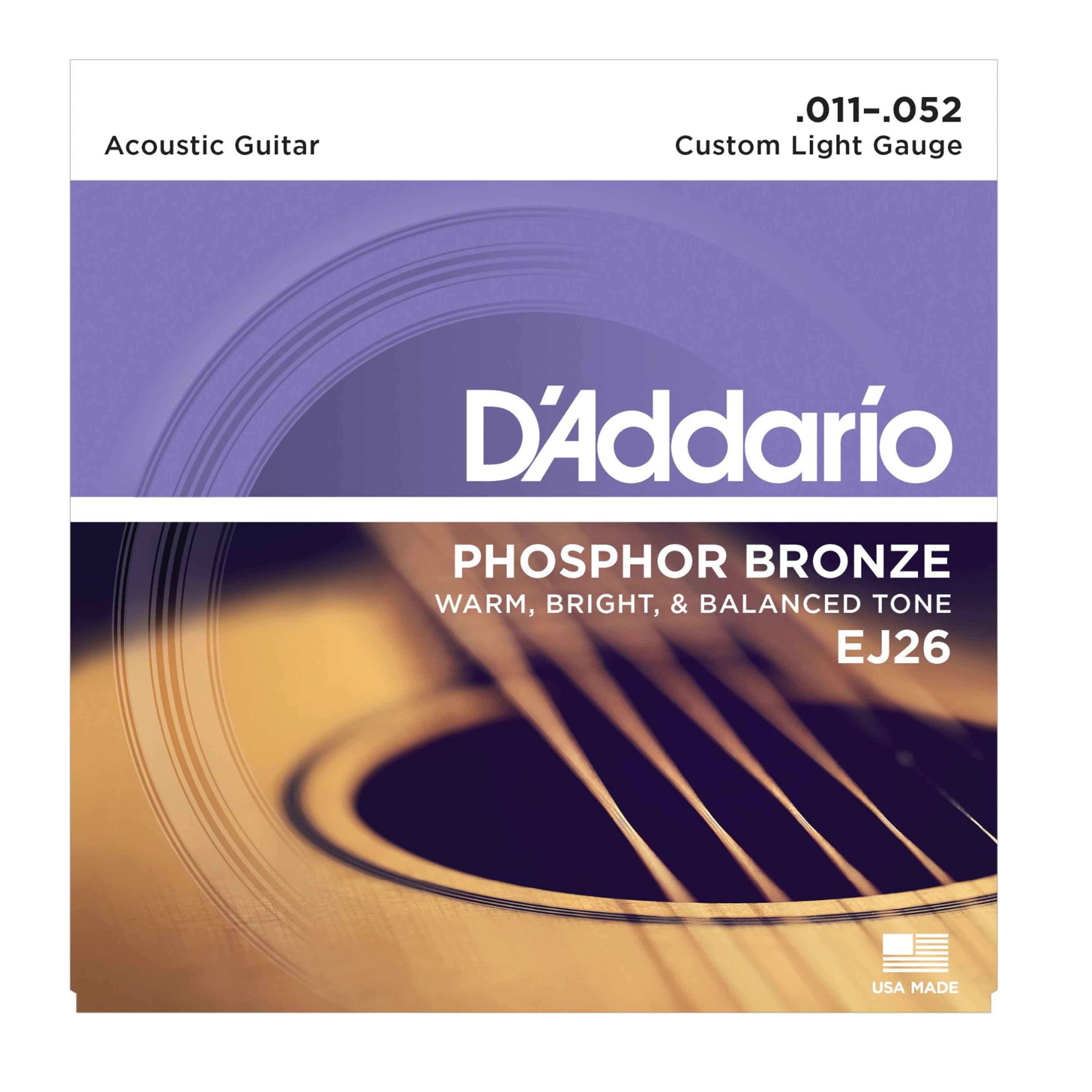 EJ26 SET CUERDAS METAL BRONZE P/ACUSTICA DADDARIO