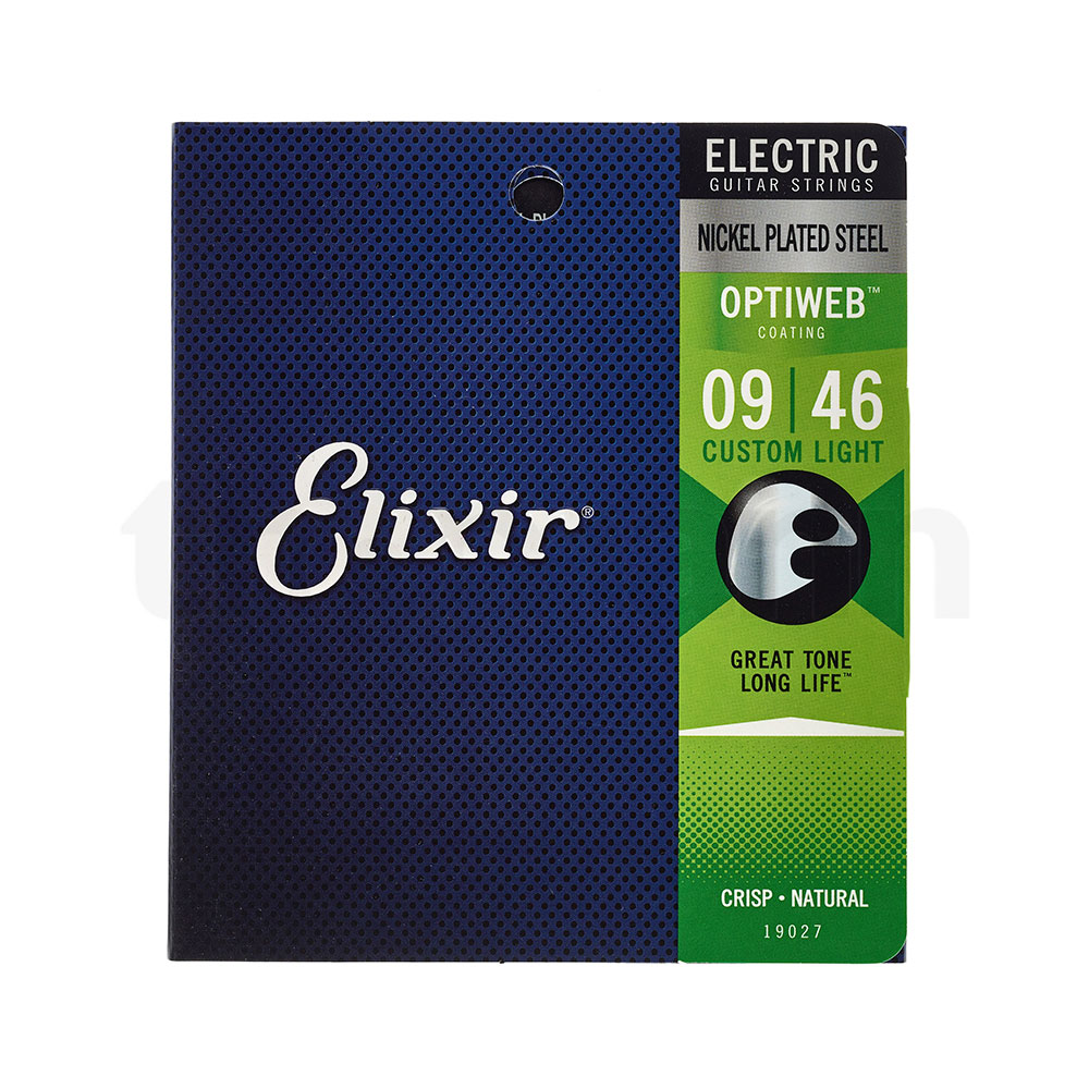 19027 SET DE CUERDAS P/ GUIT. ELECT. NCKL PLATED OPTIWEB CUSTOM LIGHT ELIXIR