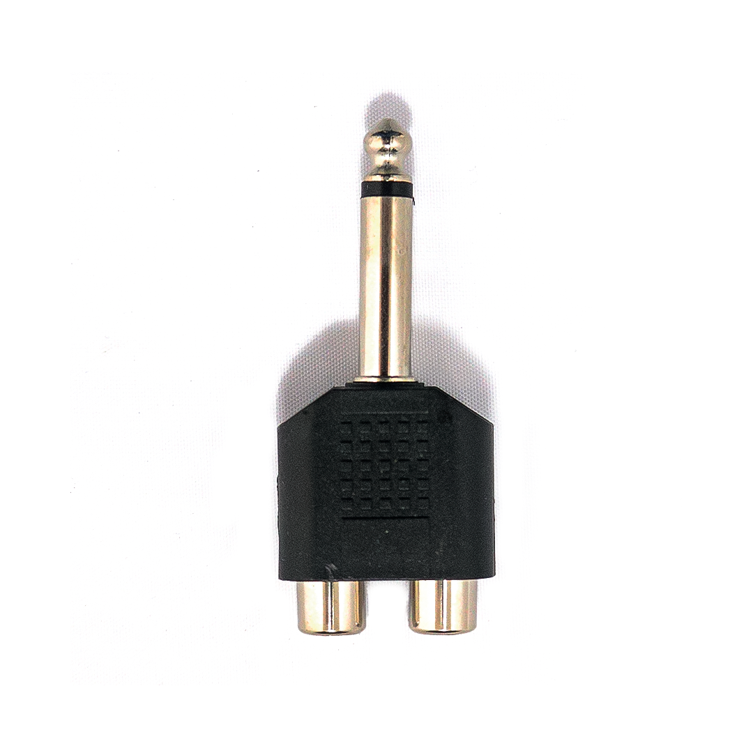 NK-YK-2009 PLUG ADAP. 1 / 4 MONO 2 RCA JACK