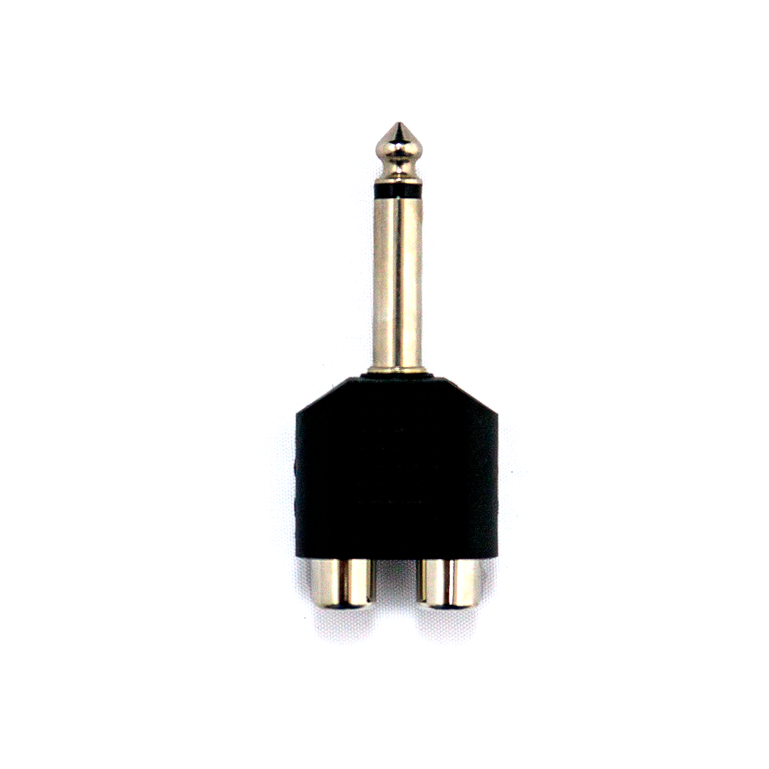 V-163 ADAPTADOR 2 JACK RCA A PLUG 1 / 4 MONO